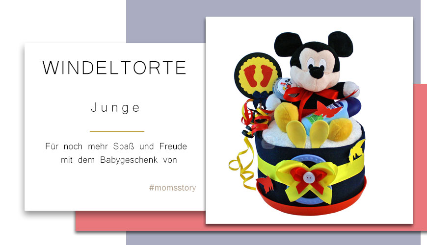 Tarta de pañales para niños N.º 1.332 Mickey Mouse, Disney