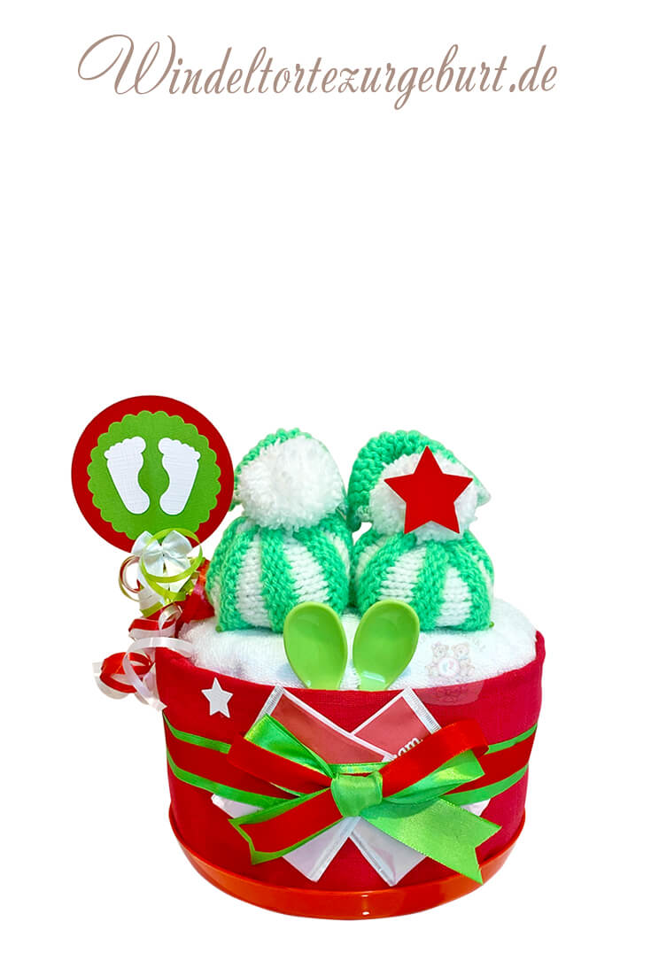 Tarta de pañales Navidad para niñas N.º 1.333