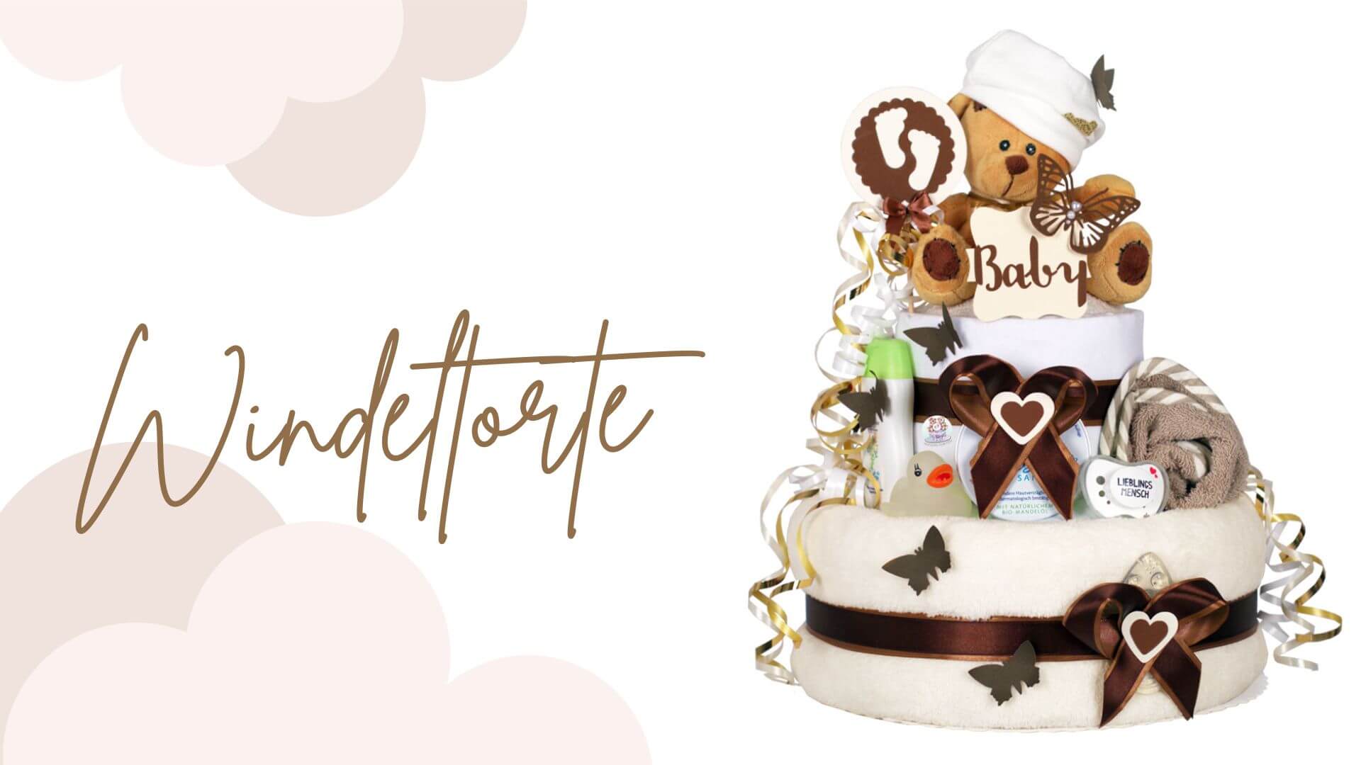 Tarta de pañales Osito Teddy neutro N.º 1.403