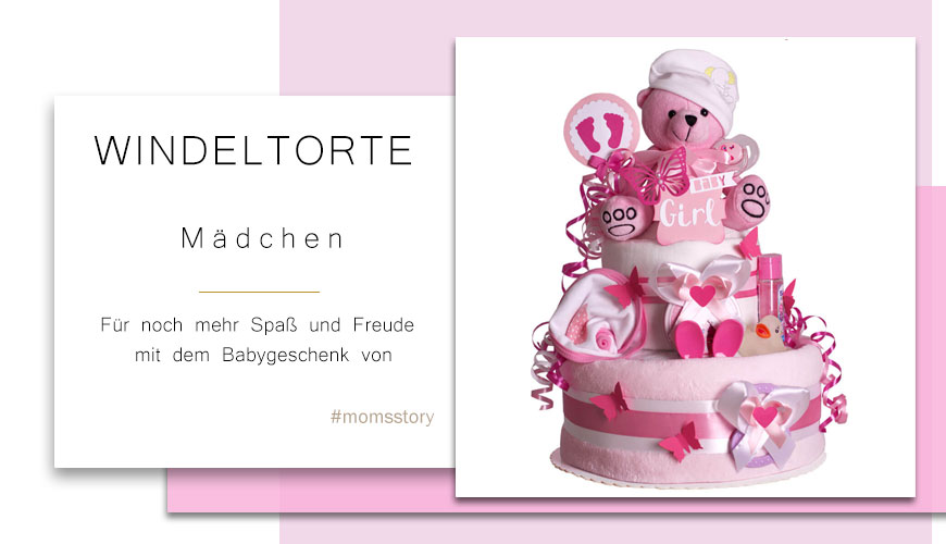 Tarta de pañales Osito Teddy para niñas N.º 1.410