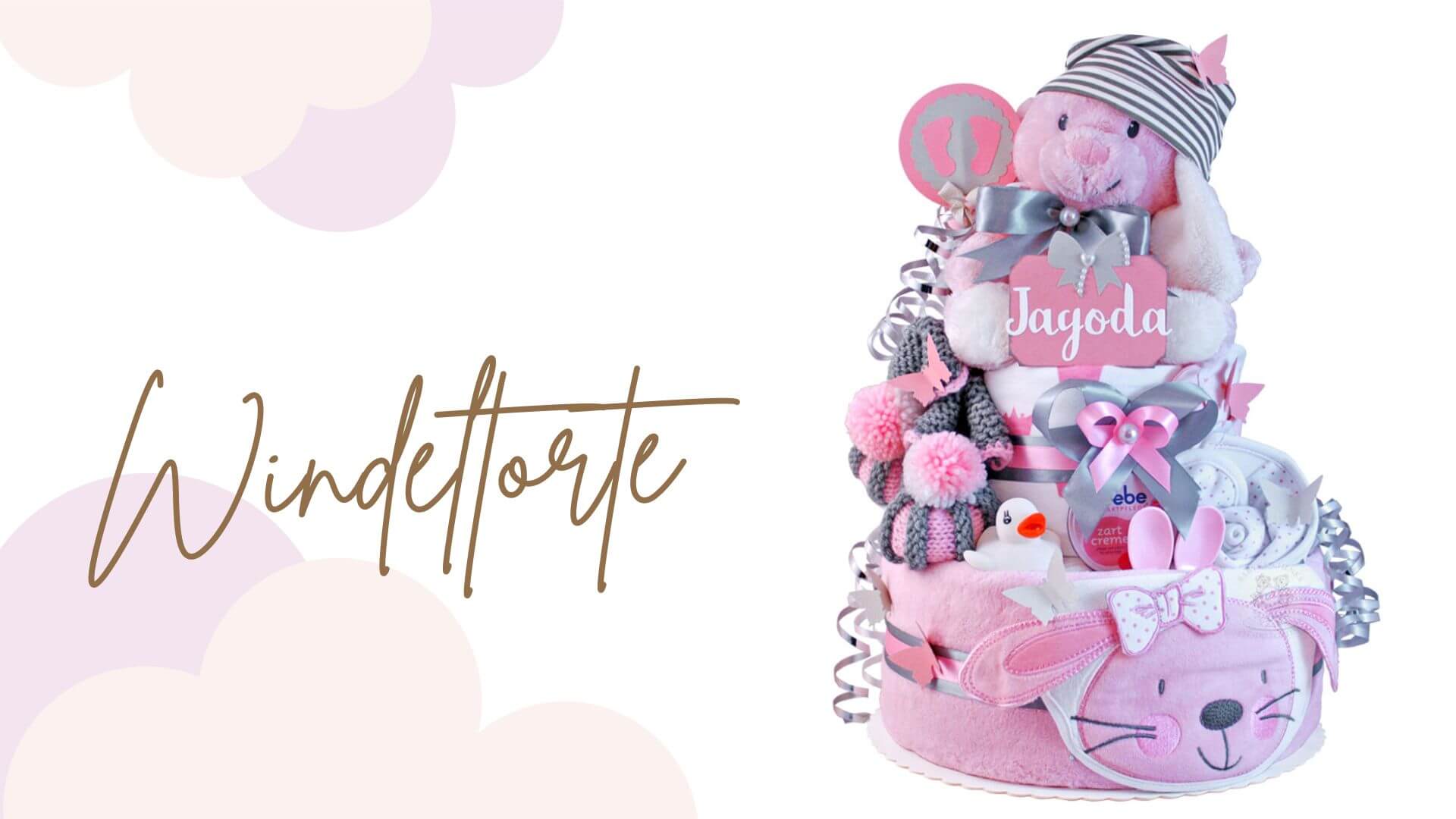 Tarta de pañales para niñas 1.425