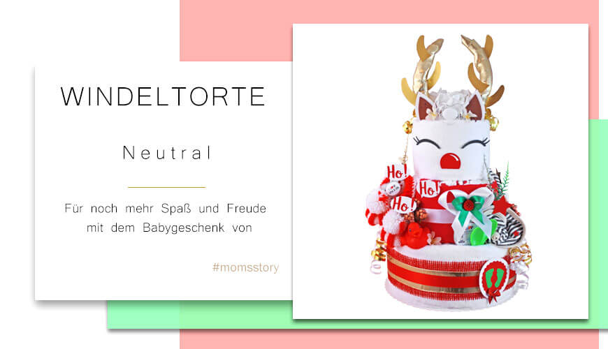 Tarta de pañales Navidad N.º 1.426 Rudolph