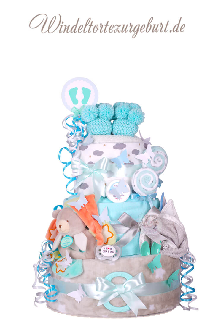 Tarta de pañales Osito Teddy para niños N.º 1.439
